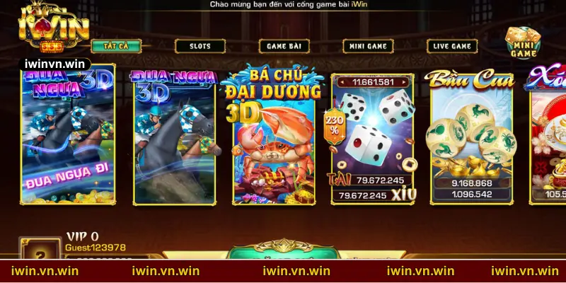 Giới thiệu sảnh chơi game bài IWIN