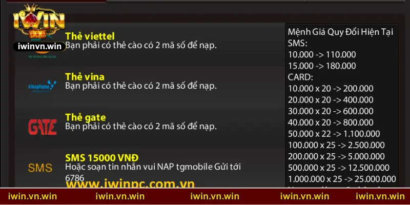 Hướng dẫn IWIN chi tiết mọi thao tác dịch vụ trên website