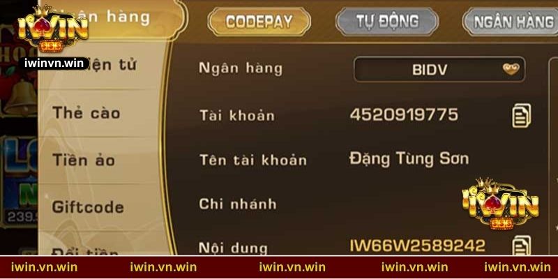 Hướng dẫn thao tác lãnh thưởng từ IWIN